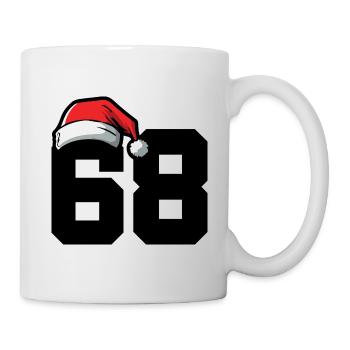 68 Zahl Weihnachten - Tasse - Weiß - Rechts