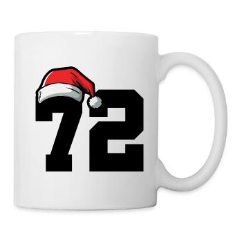 72 Zahl Weihnachten - Tasse - Weiß - Rechts