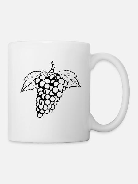 Weintrauben Symbol - Tasse - Weiß