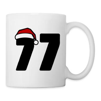 77 Zahl Weihnachten - Tasse - Weiß - Rechts