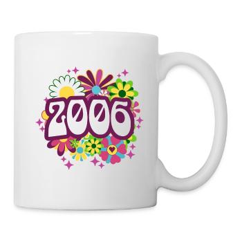 Rétro Groovy Année 2006 Femme 18 Ans Anniversaire - Mug blanc - blanc - Droite