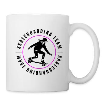 Skateboarding Team Verein Frau Skateboard - Tasse - Weiß - Rechts