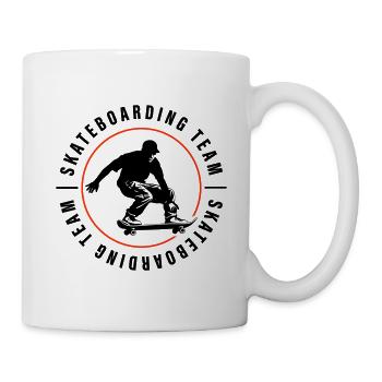 Skateboarding Team Verein Mann Skateboard - Tasse - Weiß - Rechts