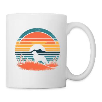 Golden Retriever Vintage Sunset light - Mug - white - Right