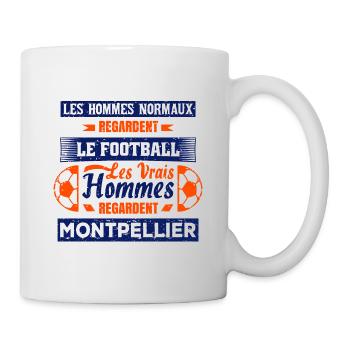 les vrais hommes regardent MONTPELLIER fans club - Mug blanc - blanc - Droite