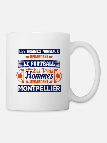 les vrais hommes regardent MONTPELLIER fans club - Mug blanc - blanc