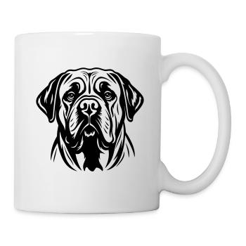Tête de chien Mastiff - Mug blanc - blanc - Droite