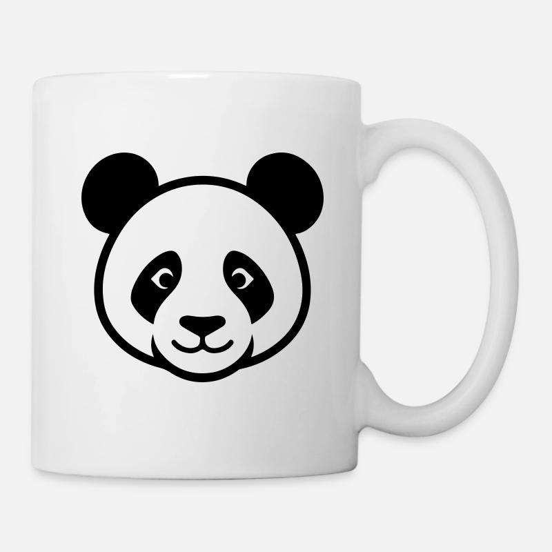 Panda Kopf - Tasse - Weiß