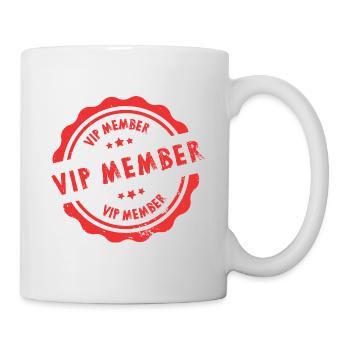 Vip Member Stempel - Tasse - Weiß - Rechts