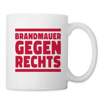 Mur contre manifestation de droite nous sommes plus - Mug blanc - blanc - Droite
