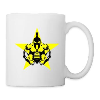 Spartan Bodybuilder Muscles - Mug blanc - blanc - Droite