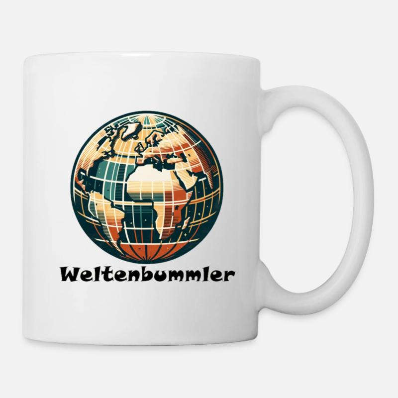 Globe-trotter - Mug blanc - blanc