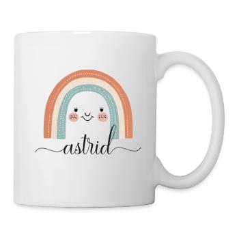 Astrid Regenbogen, personalisierbar - Tasse - Weiß - Rechts