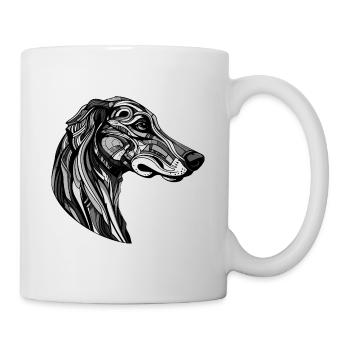 Greyhound Dog Portrait - Mug - white - Right