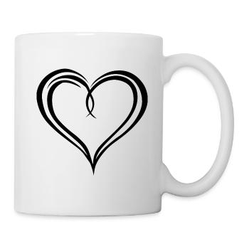 Herz - Tasse - Weiß - Rechts