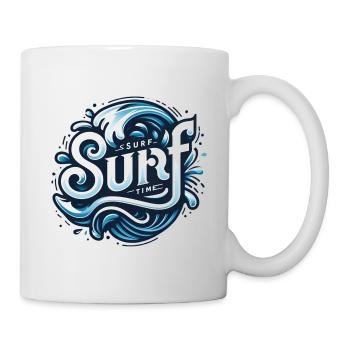 Surfer surfen die Welle auf dem Surfbrett - Tasse - Weiß - Rechts