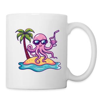 Octopus Summer Beach Vacation - Mug - white - Right