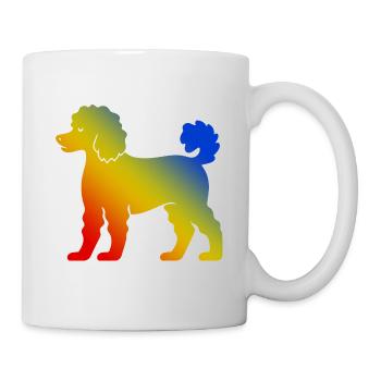 Caniche Chien Coloré - Mug blanc - blanc - Droite