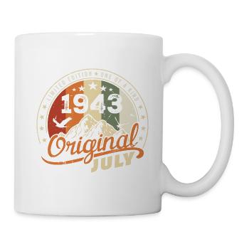 1943 July 1943 Shirt Birthday 1943 Gift - Mug - white - Right