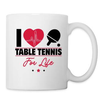 I love table tennis – For true ping-pong fans! - Mug - white - Right