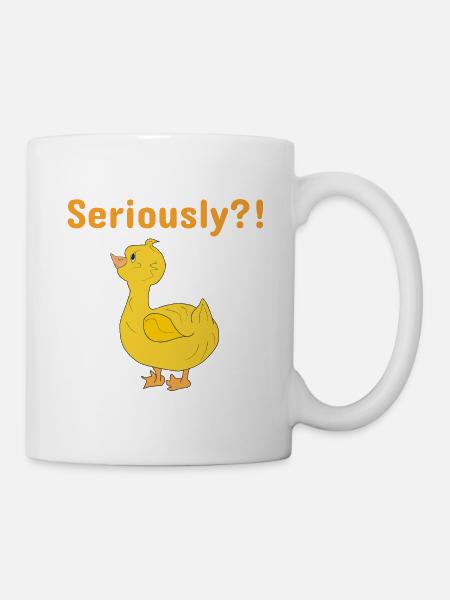 Gelbes Entlein - Tasse - Weiß