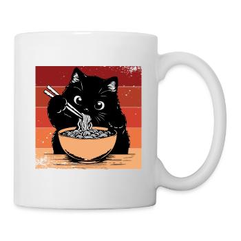Ramen Chat Drôle - Mug blanc - blanc - Droite