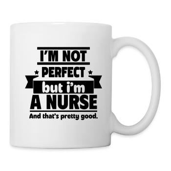 Je ne suis pas parfaite, mais je suis infirmière - Mug blanc - blanc - Droite