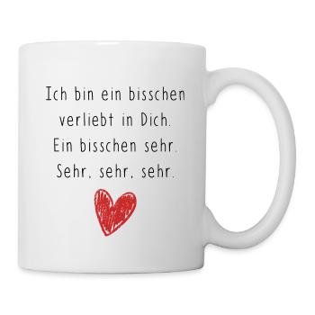 Je suis un peu amoureux de toi - amour du cœur - Mug blanc - blanc - Droite