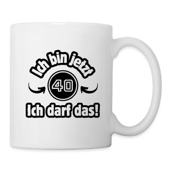 40th Birthday - I'm 40 now. I'm allowed to do that! - Mug - white - Right