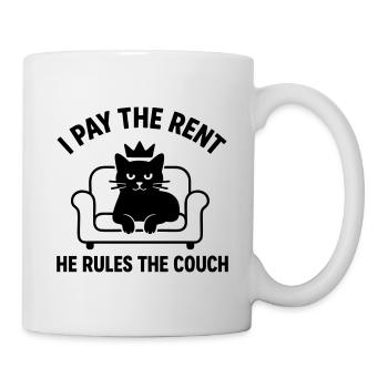 Funny Cat Lord of the Sofa - Mug - white - Right