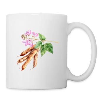Normale Bohnen – Aquarell - Tasse - Weiß - Rechts
