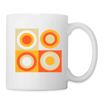 Années 70 Motif Rétro Hippie Fleurs Puissance - Mug blanc - blanc - Droite