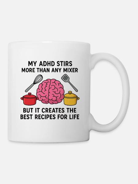 ADHD Brain Cooking Art - Mug - white