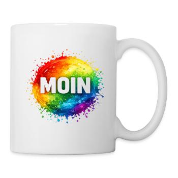 Moin in the rainbow waterfall - Mug - white - Right