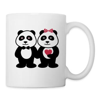 COUPLES PANDA - Mug blanc - blanc - Droite