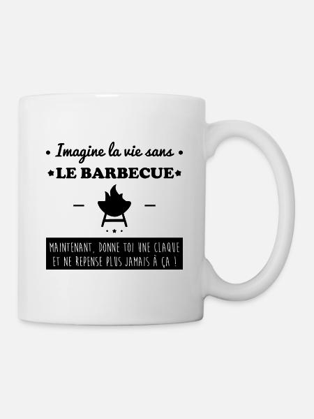 La vie sans barbecue,été,soleil,vacances - Mug blanc - blanc