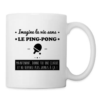 Le ping-pong - Mug blanc - blanc - Droite