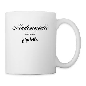 MADEMOISELLE PIPELETTE - Mug blanc - blanc - Droite