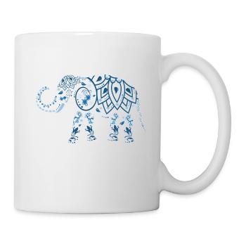 YOGA MÉDITATION BOUDDHA ELEPHANT CADEAUX T-SHIRT - Mug blanc - blanc - Droite