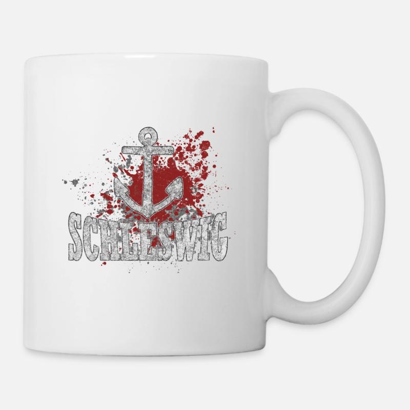 Schleswig Anker - Tasse - Weiß
