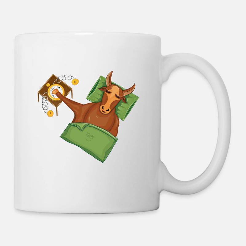 Stier | Text hinzufügen | Beispiele in der Beschreibung! - Tasse - Weiß