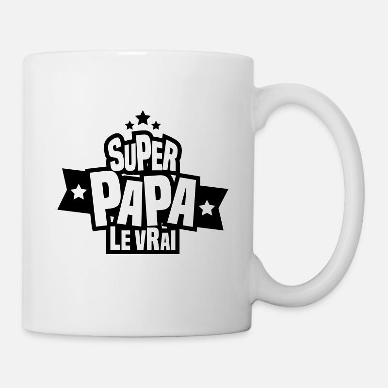 super papa le vrai - Mug blanc - blanc