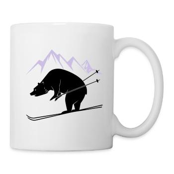 Snowboard Bear - Tasse - Weiß - Rechts