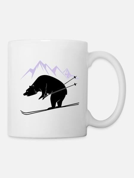 Snowboard Bear - Tasse - Weiß