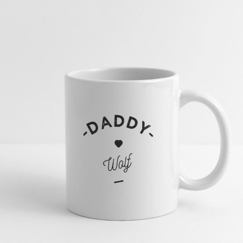 Daddy wolf Mug blanc