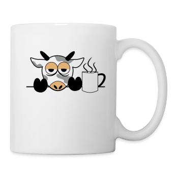 Mr. Muh Kuh Gähn müde montag kühe 3c - Tasse - Weiß - Rechts