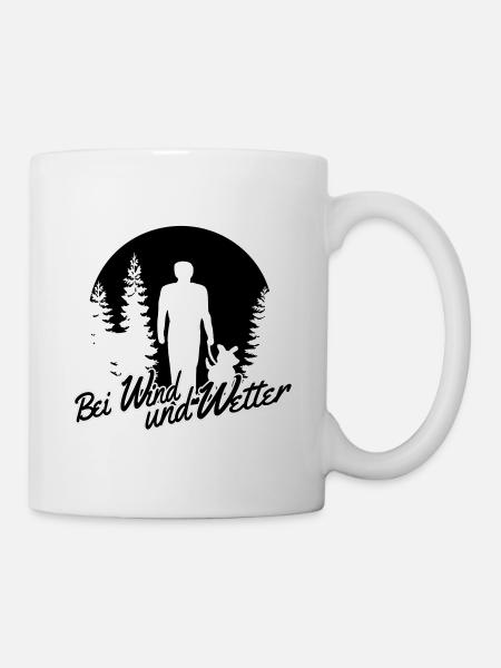Bei Wind Und Wetter Gassi 1 - Tasse - Weiß