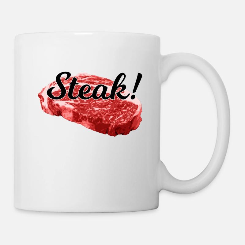 Steak - Tasse - Weiß