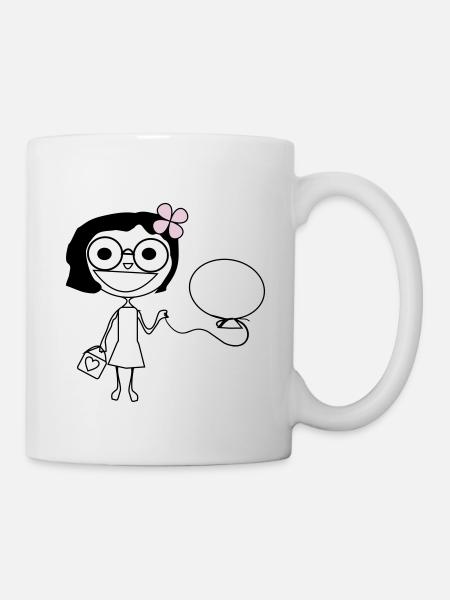 Mädchen - Tasse - Weiß