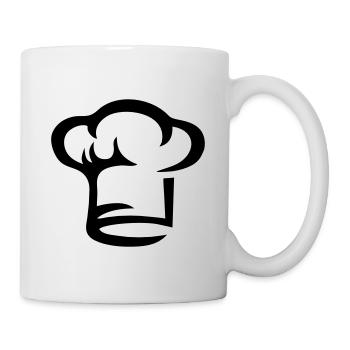Koch Mütze, Chefkoch, Kochmütze, Küche, Küchenchef - Tasse - Weiß - Rechts
